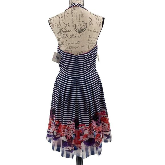 Muse Blue and Pink Halter Sundress - Picture 5 of 11